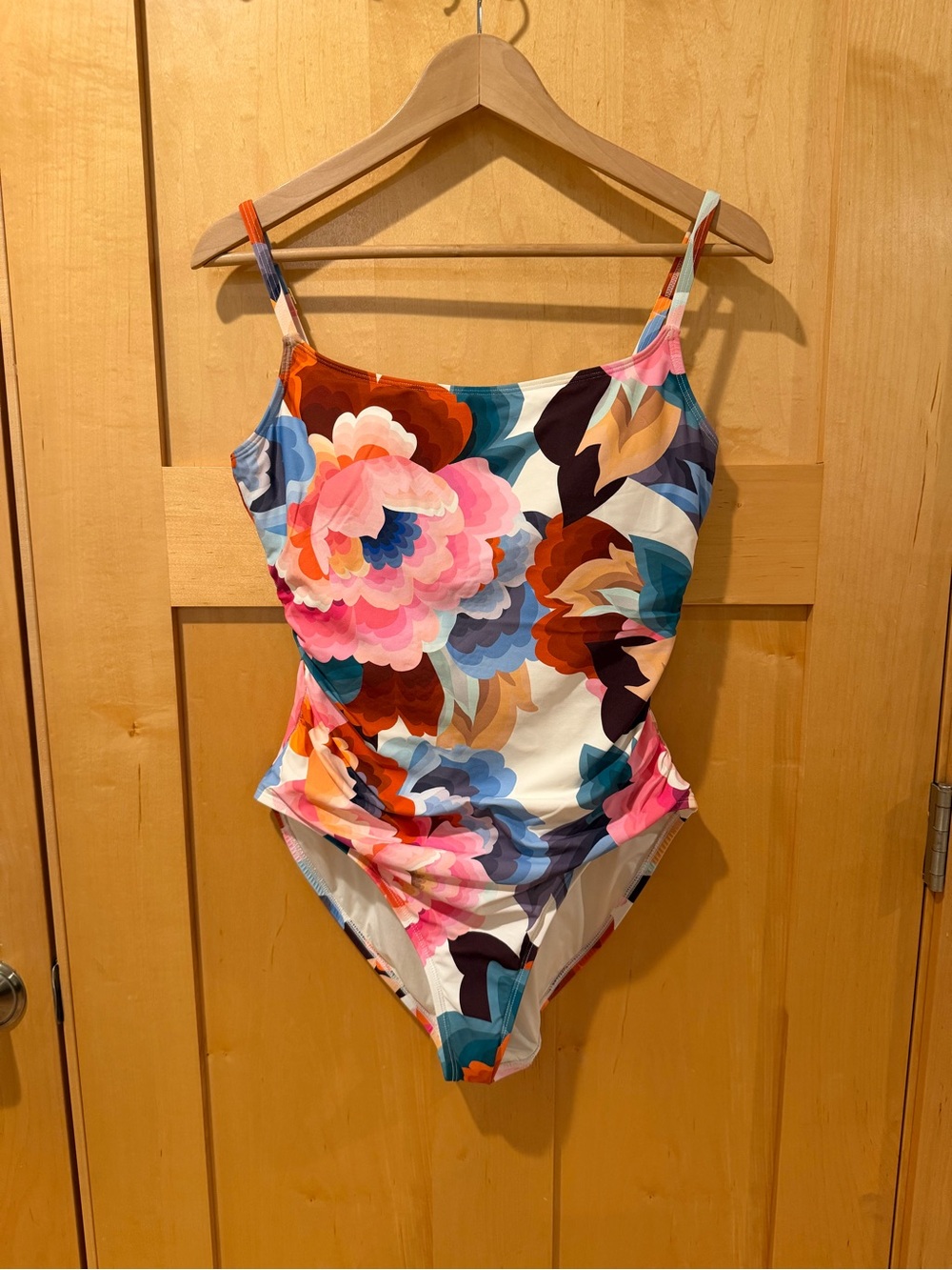 La Blanca Kids Floral One-Piece Swimsuit - Pink, Blue, Orange, Brown